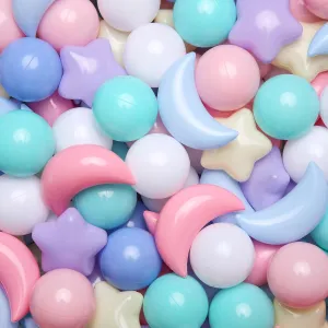 Toddlers,100pcs Plastic Star Balls for Slide,Playpen, Birthday Party, Christmas Decoration, Great exempt hypothetical crevice endless individual Gift for Boys Girls, Small or Medium Realhaha Ball Pits Balls Shapes for 