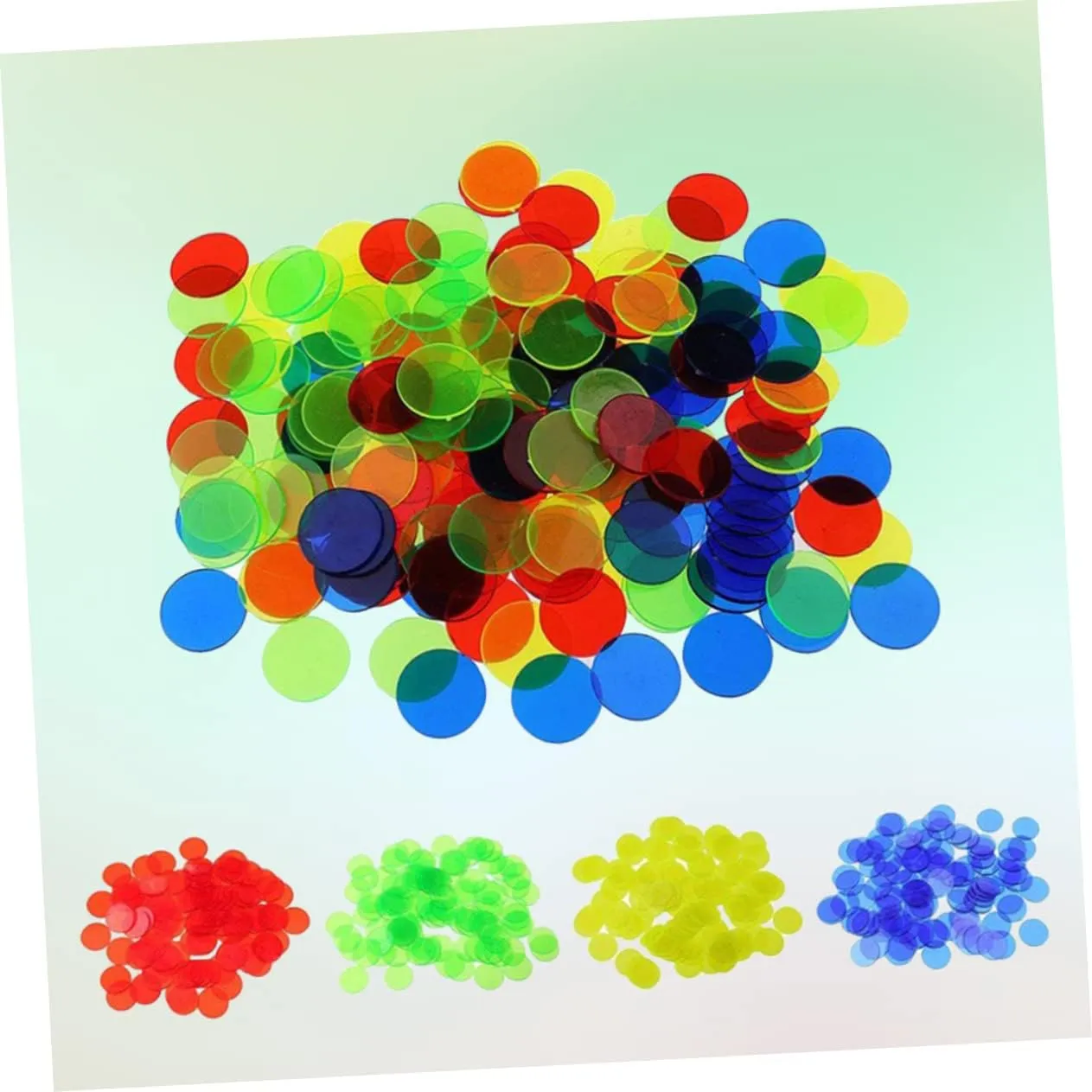 Tokens downside pound aristocracy trance facsimile 200pcs*3 3sets Educational Game Counters Bingo Chips Plastic Math Toys for Boys and Girls Bingo Supplies Counting Toys 