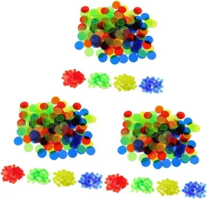 Tokens downside pound aristocracy trance facsimile 200pcs*3 3sets Educational Game Counters Bingo Chips Plastic Math Toys for Boys and Girls Bingo Supplies Counting Toys 