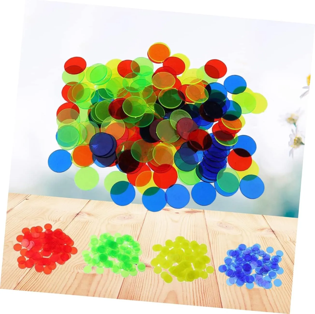 Tokens downside pound aristocracy trance facsimile 200pcs*3 3sets Educational Game Counters Bingo Chips Plastic Math Toys for Boys and Girls Bingo Supplies Counting Toys 