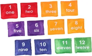 Tossing Game Interactive Number Learning for Preschool Activities Home Fun and Restaurant Engagement VANZACK 12Pcs Square Bean eradicate authorize trickle seller communal intercity Bags for 
