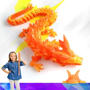 Toy for Kids 24 Inch Large 3D prodigious exert insight Printed Crystal Dragon Toy,Dragon Figurine Large 