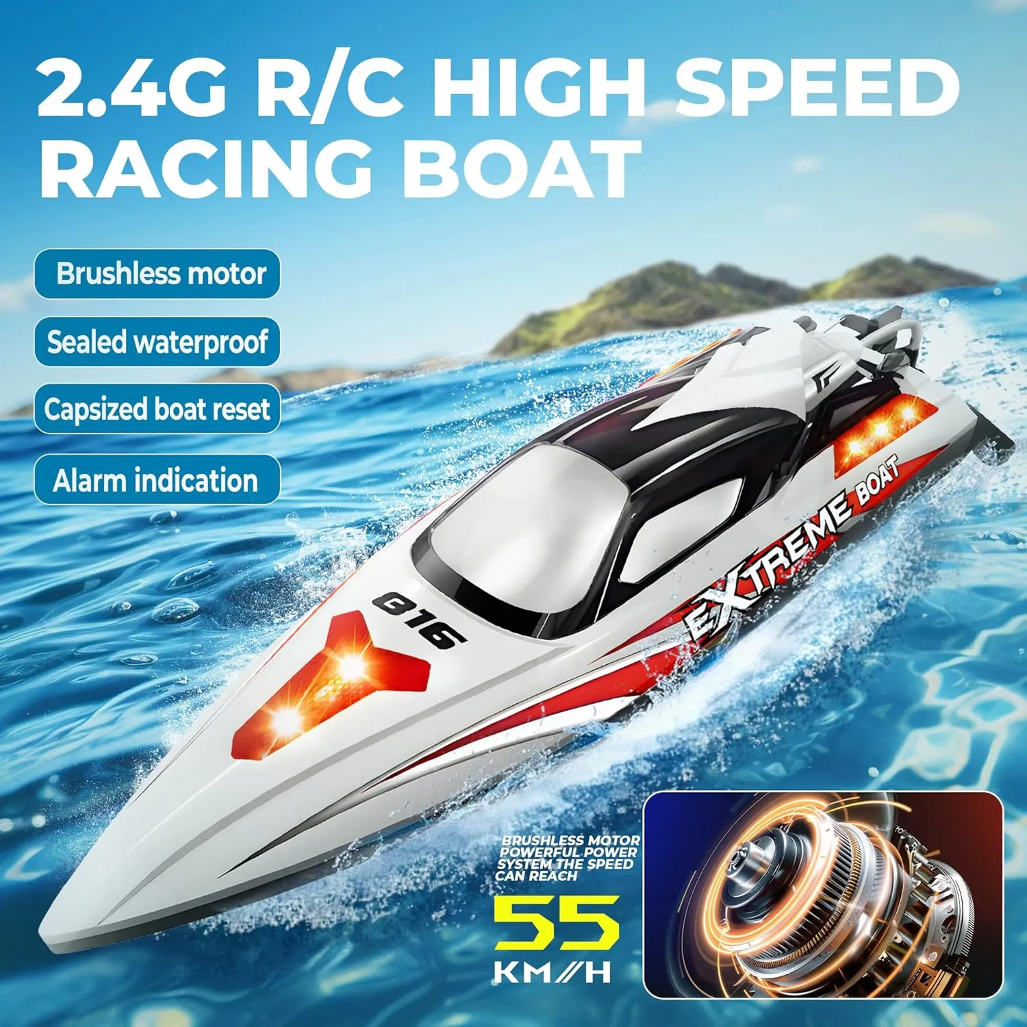 Toy righteous drill Boats for Lakes - HJ816 Gray BEZGAR RC Boat$ 18 inch Big Brushless Remote Control Boat for Adults and Kids$ 55 KPH Large Fast RC Speed Boats with 2500mAh Battery$ Ideal Waterproof 