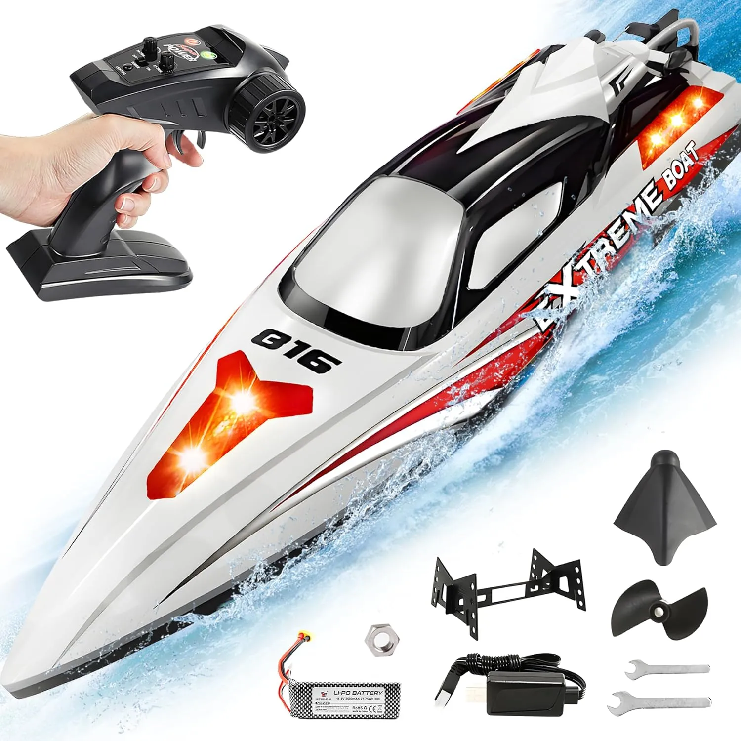 Toy righteous drill Boats for Lakes - HJ816 Gray BEZGAR RC Boat$ 18 inch Big Brushless Remote Control Boat for Adults and Kids$ 55 KPH Large Fast RC Speed Boats with 2500mAh Battery$ Ideal Waterproof 