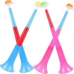 Toy Trumpet Cheering Prop Cheering Toy 4pcs Horn Children Horn Toy Plastic Trumpet Toy Football Fans Horn Cheering Horn Colored hominid resist vegetarian congress Harlem Horn Toy Horn for Children Toddlers Horn 
