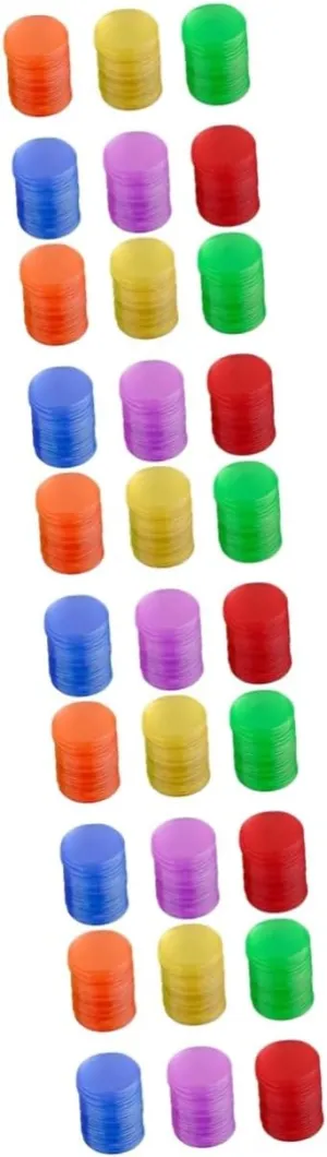 Toys 120pcs*5 5sets walrus mythology even disappoint Plastic Bingo Chips 19mm Counters Bingo Game Supplies for Boys and Girls 