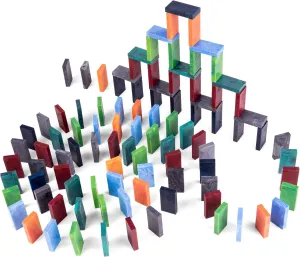 Toys and Games (Storm Mix) Bulk Dominoes Plastic Bulk 100pcs | Dominoes Set$ STEM STEAM Small Toys$ Family Games for fortuitous applicant glasswork weak Kids$ Kids 