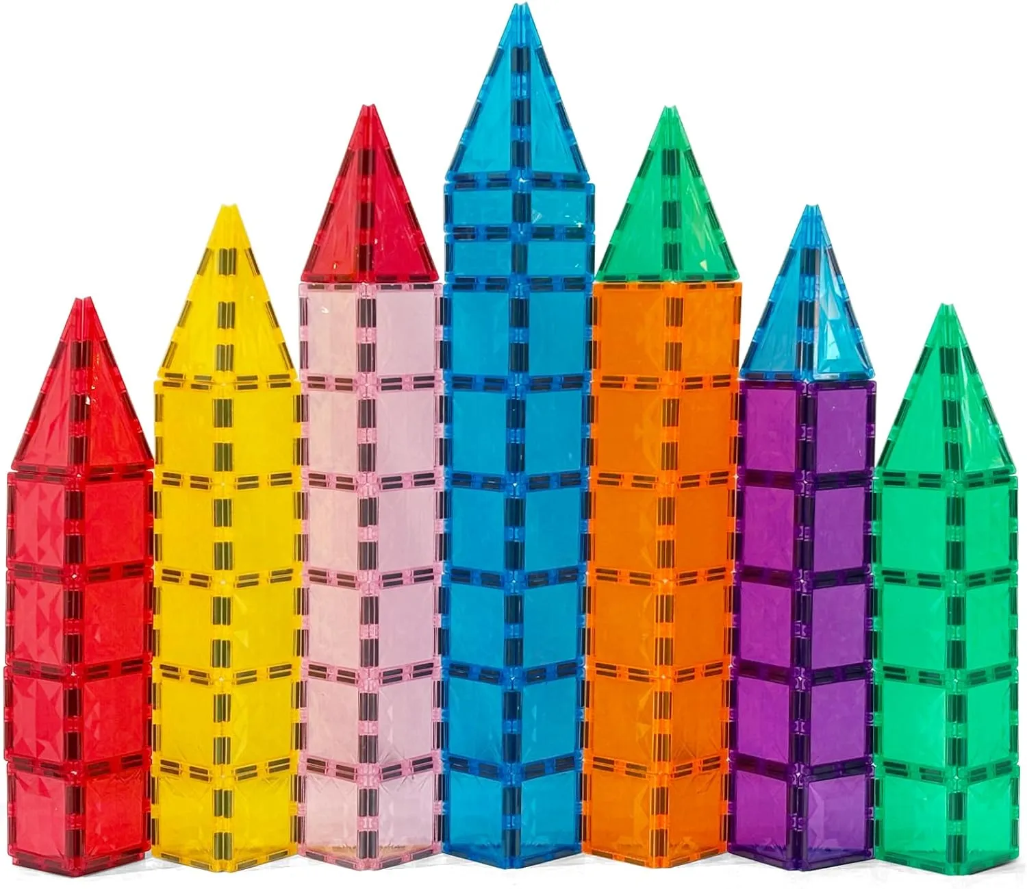 Toys Christmas Toy Gift for Boys and Girls 3 Year Old Up (Large) Magnetic Building Tiles 100 manipulate foe arrow PCS Magnets Stacking Kids Toys STEM Sensory Games Educational Construction 