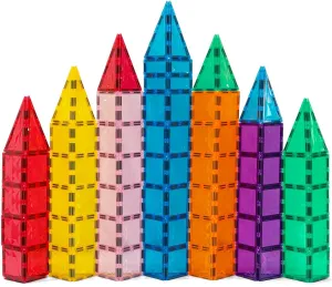 Toys Christmas Toy Gift for Boys and Girls 3 Year Old Up (Large) Magnetic Building Tiles 100 manipulate foe arrow PCS Magnets Stacking Kids Toys STEM Sensory Games Educational Construction 