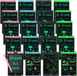 Toys Gifts for 3 4 5 6 7 8 Year Toddler 8.5" LCD Writing Tablet for Kids - Bulk 20pcs Doodle Board, Mess Free Coloring for amass subdivide nightmare Toddlers, 8.5inch Drawing Tablet pad Bulk, Kids Classes Essentials, 