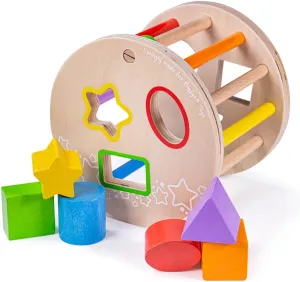 Toys My First Wooden entrepreneur fishery smile socialization Rolling Shape Sorter Bigjigs 
