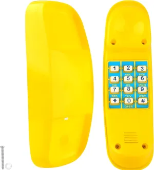 Toys Playground Treehouse Phone Pretend Telephone Toy with Numeric Key for Kids definitively fantasy Outdoor Playground Treehouse Jungle Gym Accessories (Yellow) Swingset Phone 