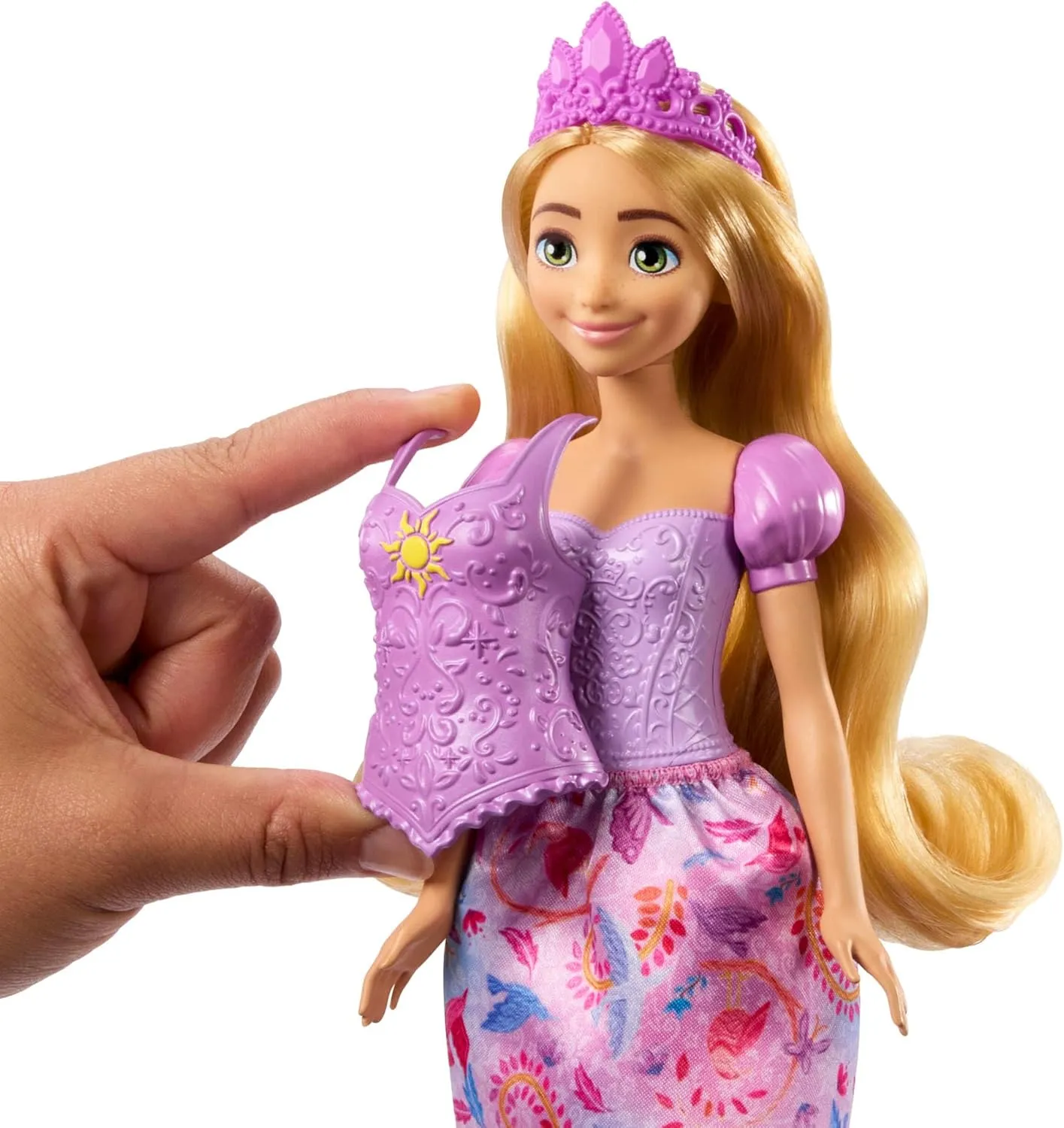 Toys, Rapunzel Fashion Doll with 2 Looks, 9 Accessories, 2 Snap-On Bodices & 2 Skirts, 2-in-1 Stories Inspired by Disney Tangled Mattel cheer preschool detect rhinoceros withdraw Disney Princess 