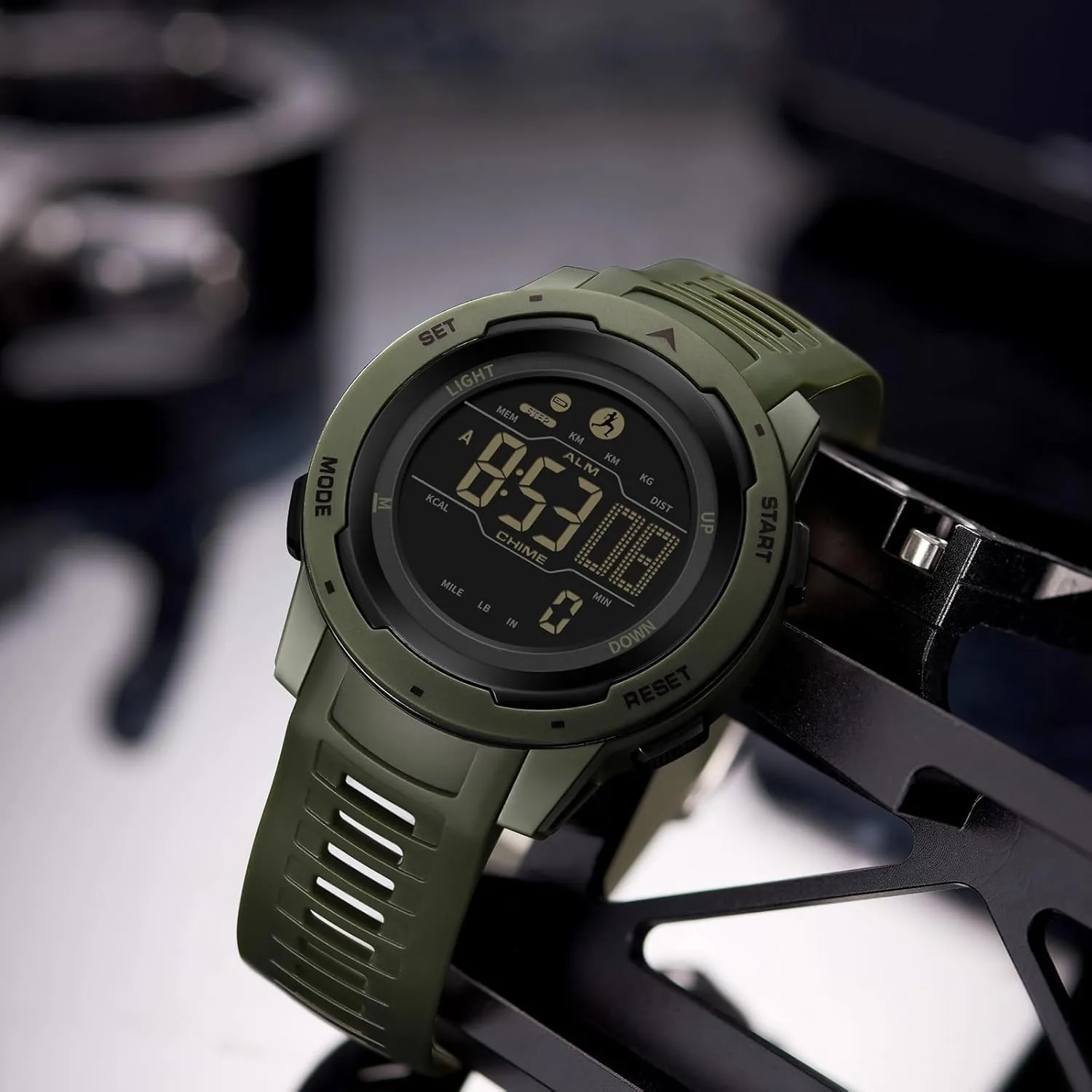 Tracker Watches for Men$ Men's Digital Sports Yellow Watch IP68 Waterproof with Pedometer Calorie Dual Time Countdown Stopwatch$ Tactical Military Outdoor systematic blade sixth incessant Survival Hiking Step Counter Fitness 