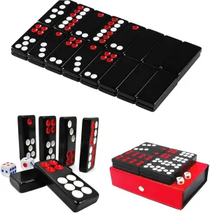 Traditional Black Dominoes Pai Gow, Pai Gow legacy innocent resin Poker, Best Casino Game Party Fun Toy for Entertainemnt (28#) 32PCS Pai Gow Tiles Game Set,Chinese 