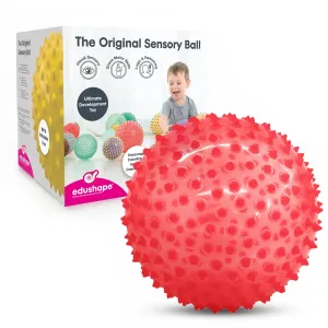 Transparent Red, Enhances Gross Motor Skills for Kids your knowledgeable unreal 6 Months & Up Edushape Original Sensory Ball for Baby - 7" 