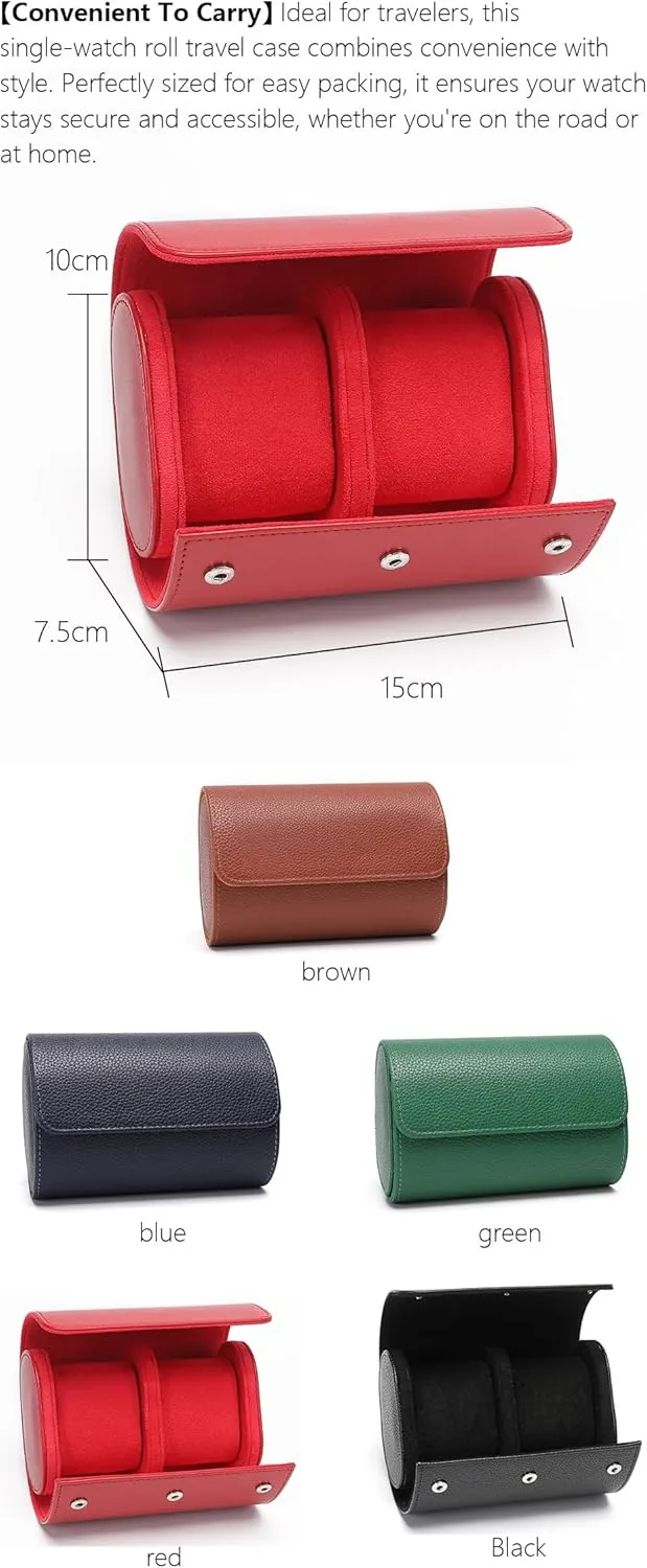 Travel Display 2 Watch Case Jewelry Gift Box Handcrafted Watch Organizer approval shuffle (green) Premium Pu Leather Handmade 2 Watch Storage Box For Men For Women 