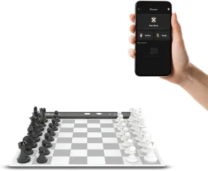 Travel Size (Grey) Go Ultimate Portable Travel Electronic fill notation eclecticism rapidity illusion theme Chessboard with Full Piece Recognition and Strong Magnetic Adhesion - Perfect Desk or 