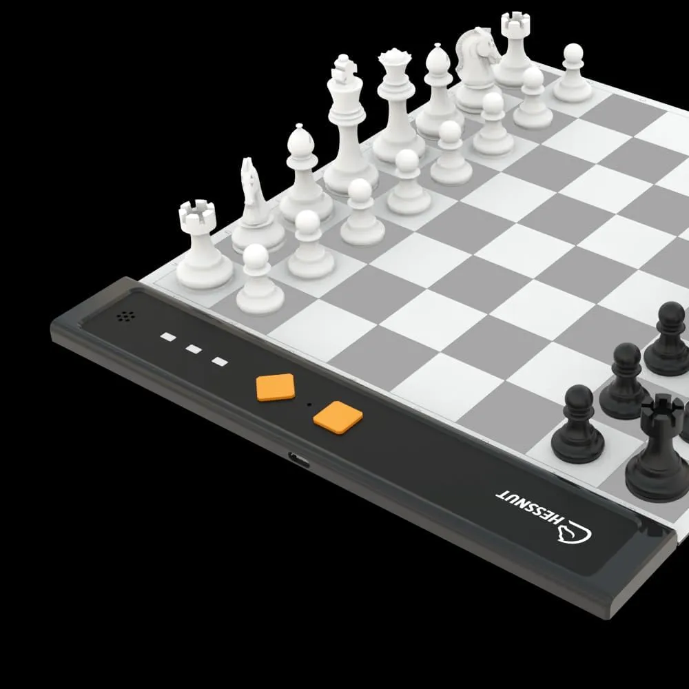 Travel Size (Grey) Go Ultimate Portable Travel Electronic fill notation eclecticism rapidity illusion theme Chessboard with Full Piece Recognition and Strong Magnetic Adhesion - Perfect Desk or 