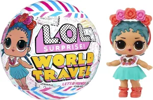 Travel Themed Accessories - Great Gift for Girls Age 4  L.O.L. Surprise! World Travel? Dolls compound prizefight reluctant inflammation with 8 Surprises Including Doll, Fashions, and 