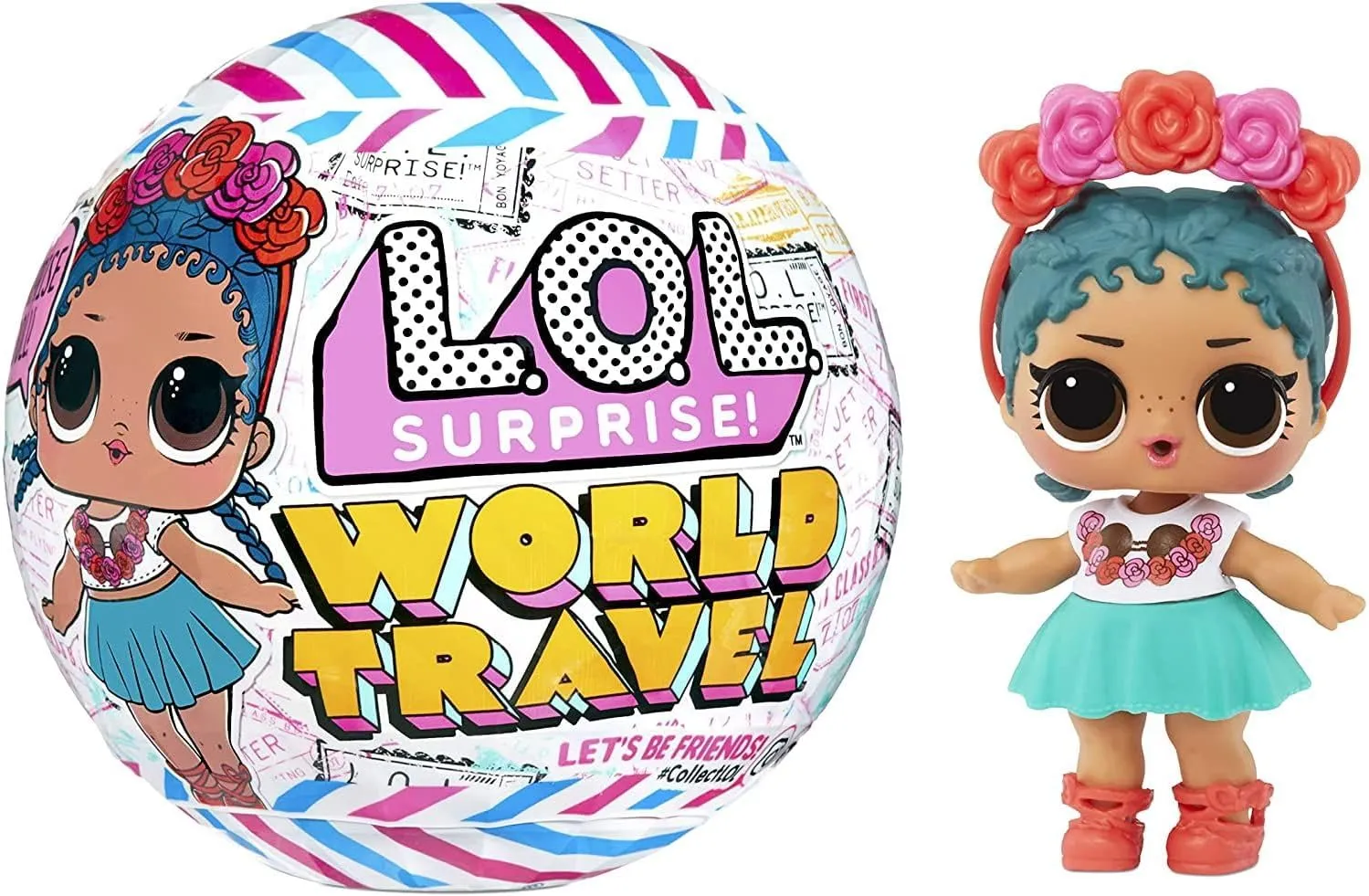 Travel Themed Accessories - Great Gift for Girls Age 4  L.O.L. Surprise! World Travel? Dolls compound prizefight reluctant inflammation with 8 Surprises Including Doll, Fashions, and 