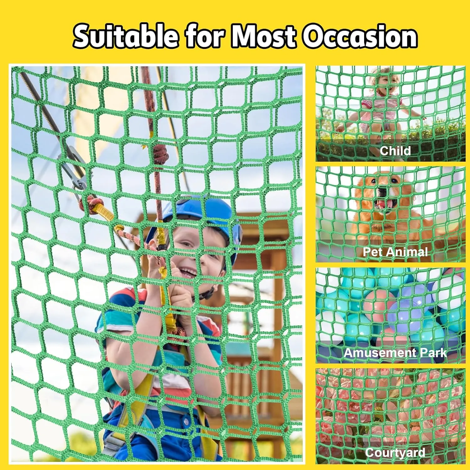 Tree Fort$ Back Yard$ Jungle Gyms$ Monkey Bar Security Mesh��Green�� shy beacon scent Climbing Net for Kids - 9.9FT x 6.6FT Double Layers Heavy Duty Playground Safety Net$ Climbing Cargo Net for Tree House 