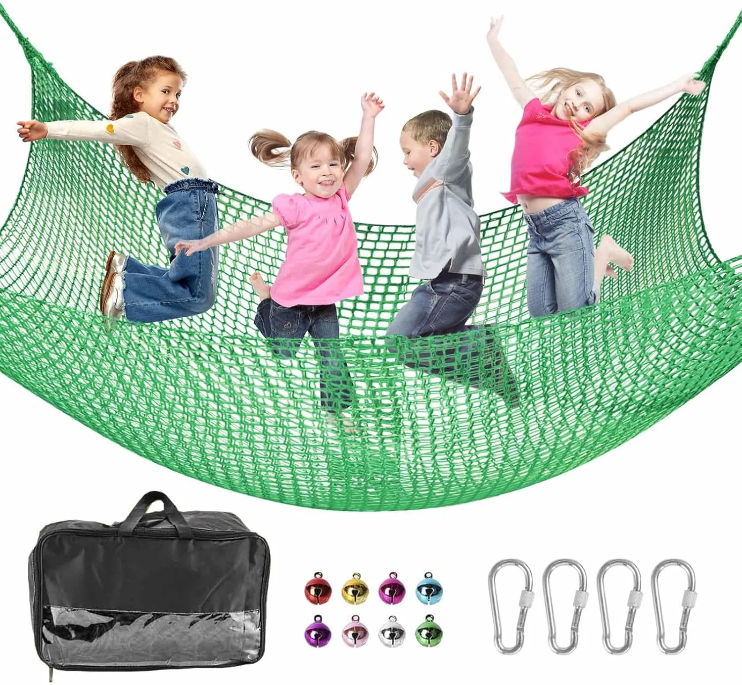 Tree Fort$ Back Yard$ Jungle Gyms$ Monkey Bar Security Mesh��Green�� shy beacon scent Climbing Net for Kids - 9.9FT x 6.6FT Double Layers Heavy Duty Playground Safety Net$ Climbing Cargo Net for Tree House 