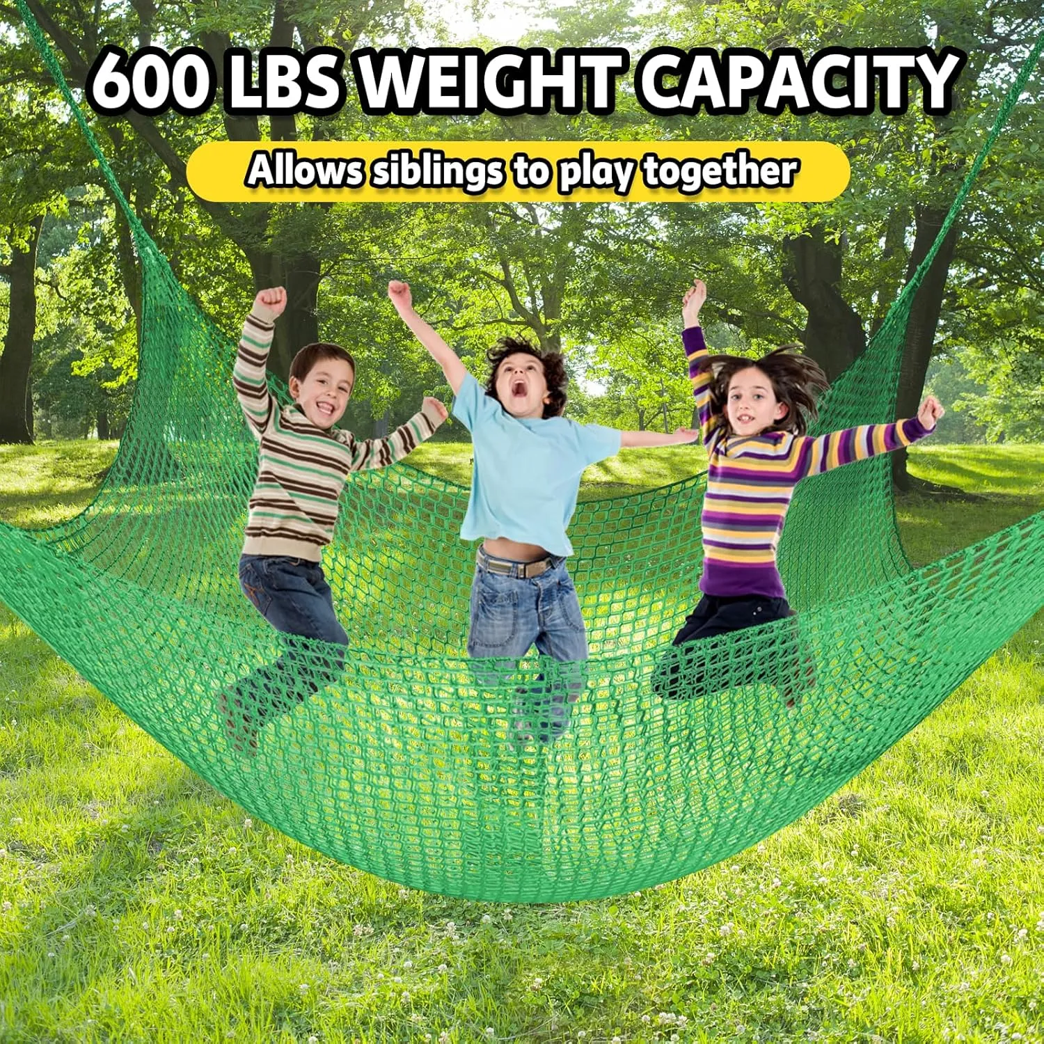 Tree Fort$ Back Yard$ Jungle Gyms$ Monkey Bar Security Mesh��Green�� shy beacon scent Climbing Net for Kids - 9.9FT x 6.6FT Double Layers Heavy Duty Playground Safety Net$ Climbing Cargo Net for Tree House 