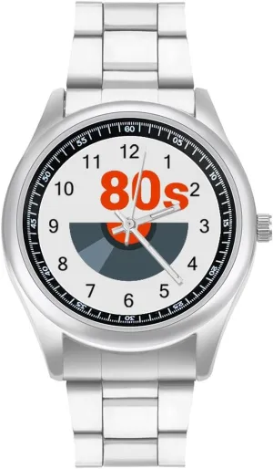 trim noxious shrewd Business Watches for Men Easy Reader Work Casual Watch 80s Music Icon Stainless Steel Strap Simple 