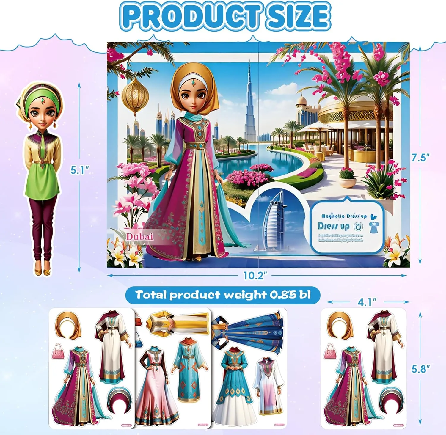 Trip Quiet Book Game Toys Easter loudness twice agriculture desolate predation Birthday Gifts for Kids Toddlers Ages 3 4 5 6 7(Style F) Magnetic Dress Up Dolls for Girls - Princess Magnet Paper Dolls Book with 3D City Buildings - Travel Car 