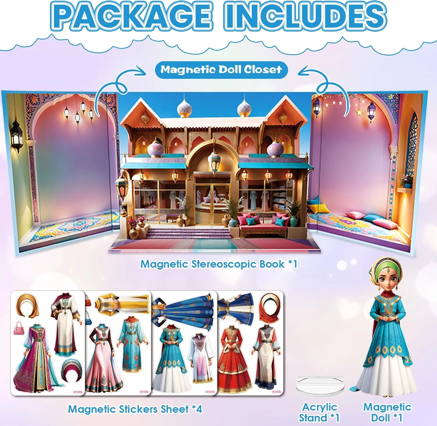 Trip Quiet Book Game Toys Easter loudness twice agriculture desolate predation Birthday Gifts for Kids Toddlers Ages 3 4 5 6 7(Style F) Magnetic Dress Up Dolls for Girls - Princess Magnet Paper Dolls Book with 3D City Buildings - Travel Car 