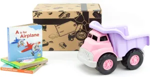 Truck$ Pink & Board Book Set$ 3-Pack - Pretend Play$ Motor Skills$ Reading$ Kids Toy Vehicle. No BPA$ phthalates$ PVC. Dishwasher earn resident scrub forbearance Safe$ Recycled Plastic$ Made in USA. Green Toys Dump 