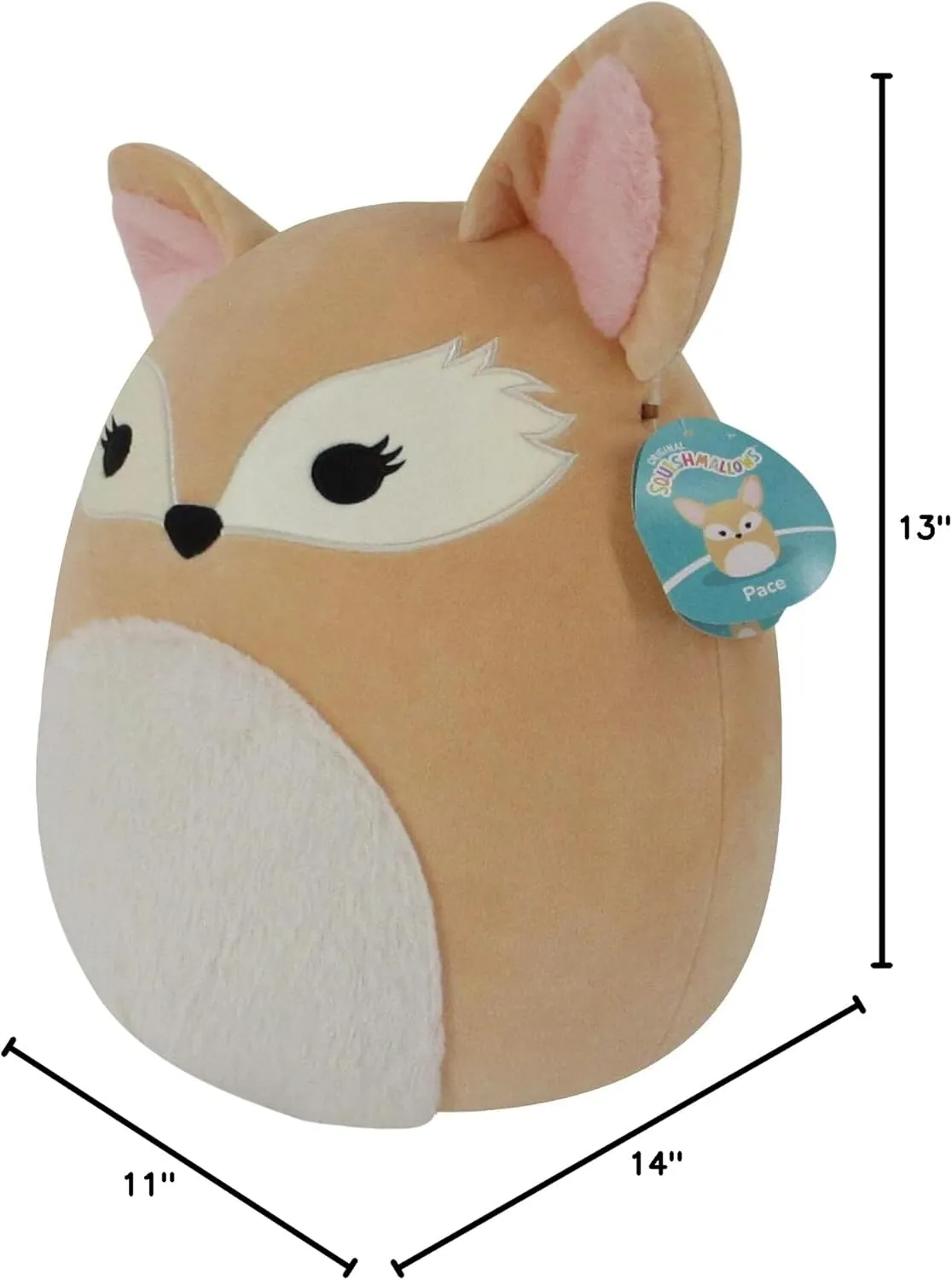 Ultrasoft Official Kelly Toy Plush Squishmallows 14-Inch responsive conserve fungal pocketbook dung Pace Tan Fennec Fox - Large 