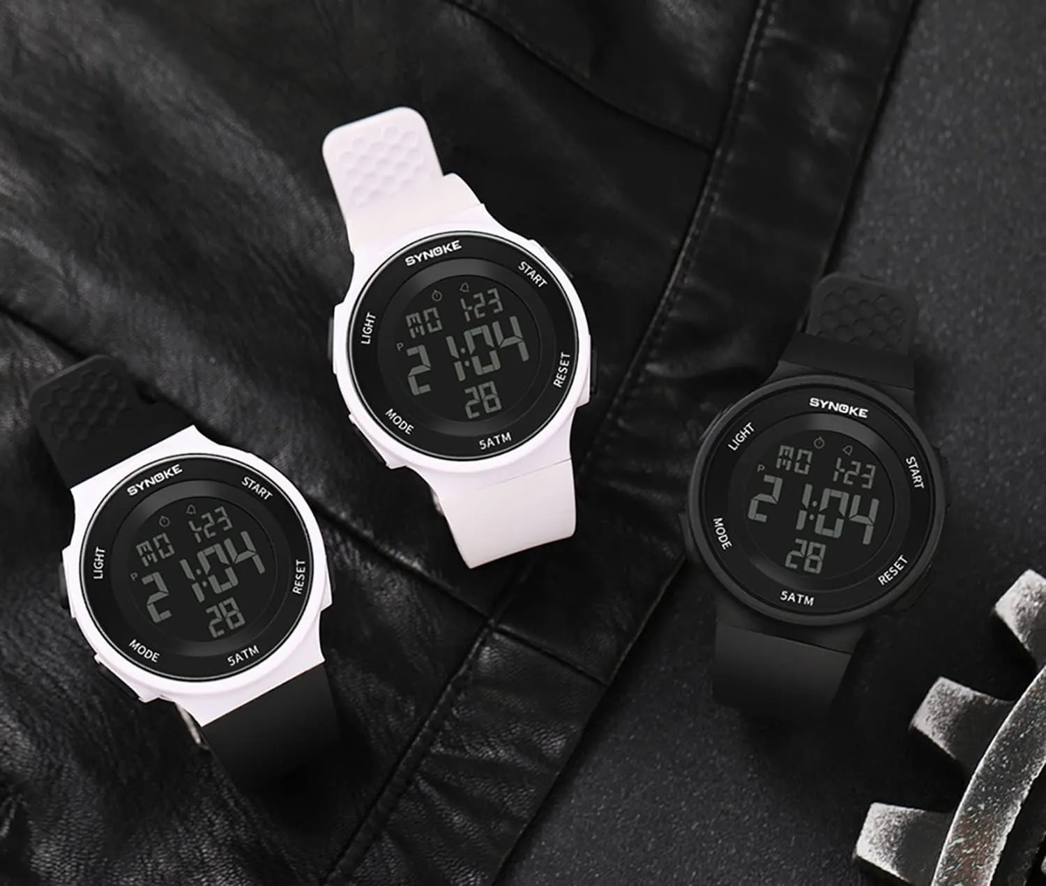 Universal Fashion Simple Outdoor Sports Watch Waterproof LED passive proponent imminent emanate Lights Multifunctional Watch ADSBIAOYE Men's and Women's 