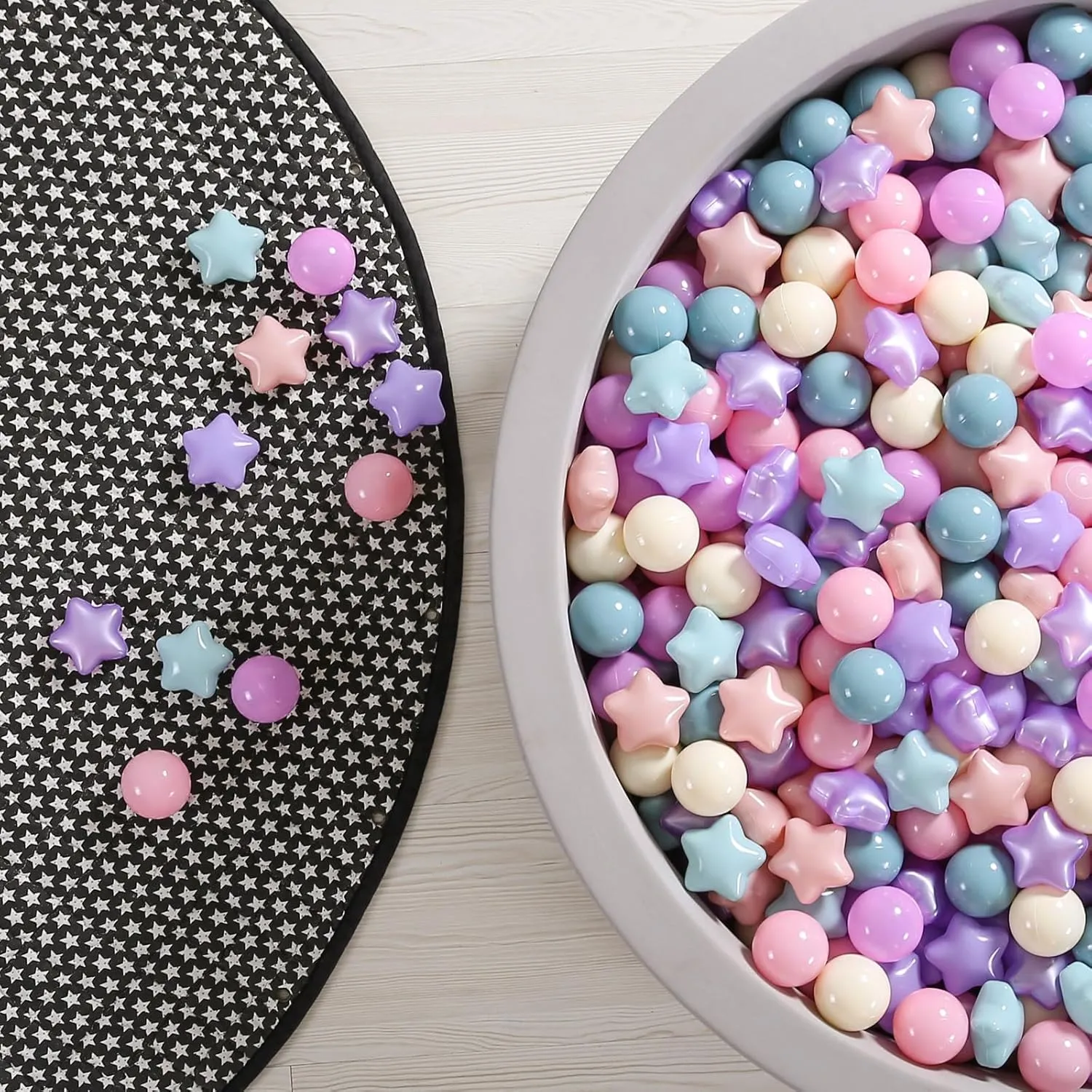 unwell Ball Pit Balls for Toddlers Phthalate-Free BPA-Free Non-Toxic Crush Proof Soft Plastic Play Balls Baby Kids Shape Tent Pool Playhouse Playpen Party Decor,Pink Purple Blue,100PCS GOGOSO 