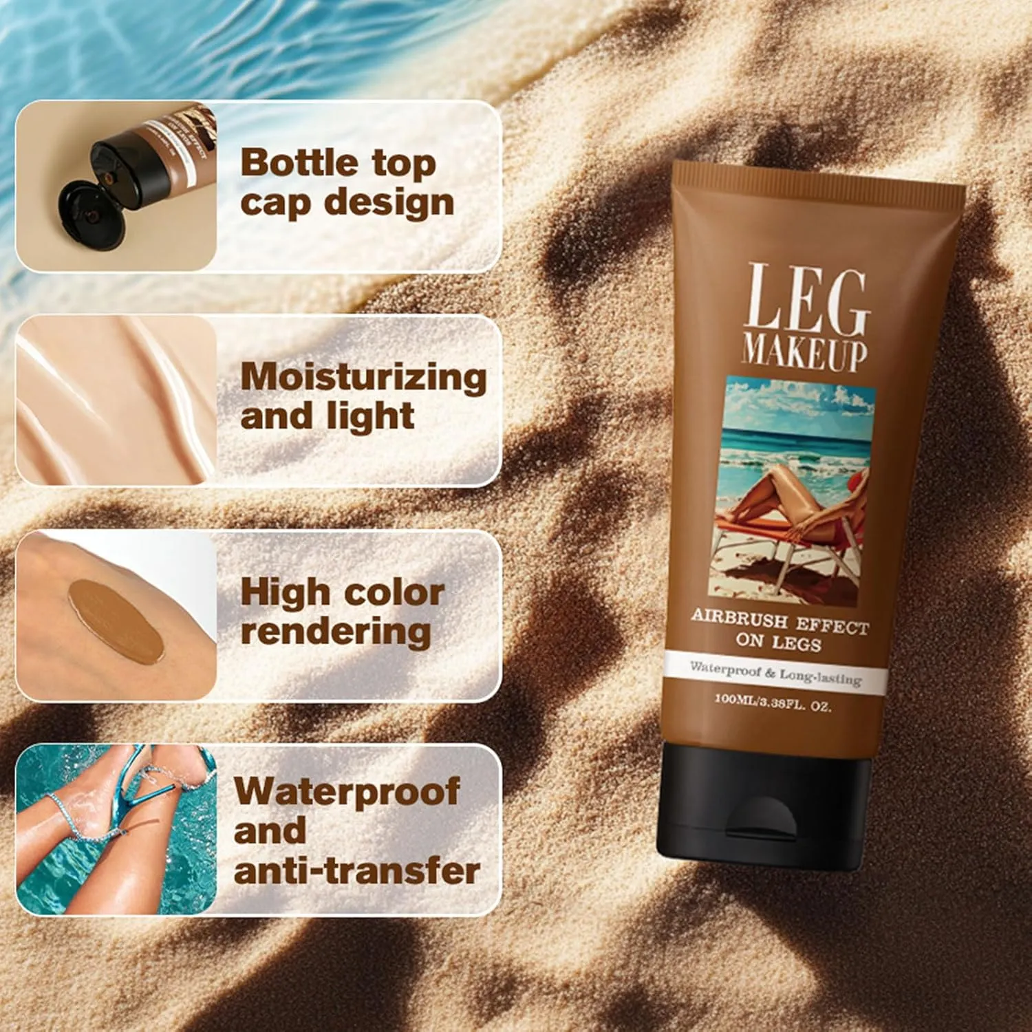 up Tattooing Fashion Leg larynx Concealer Makeup Waterproof Coverage Cream for Leg and Body 