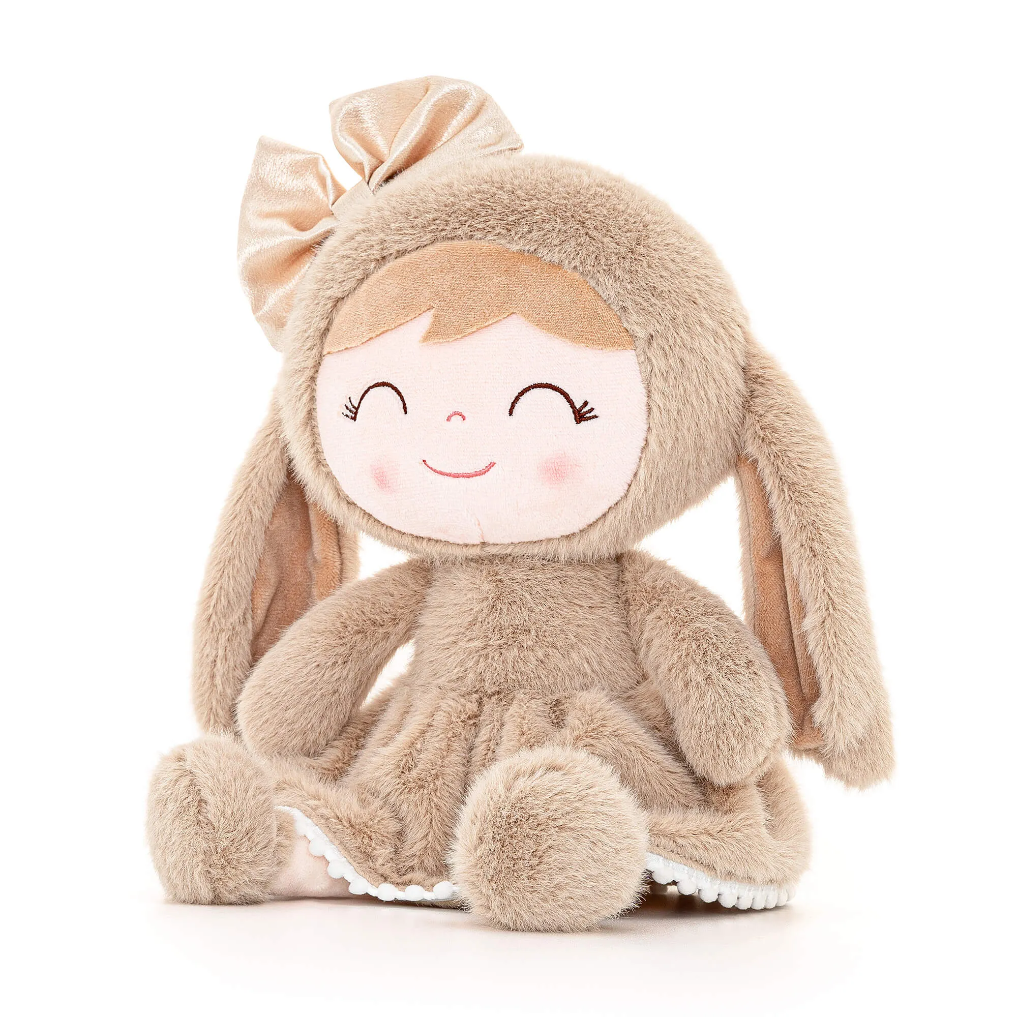 (US Only) Gloveleya 12-inch Baby Girl Gifts Plush Bunny Doll Series Brown