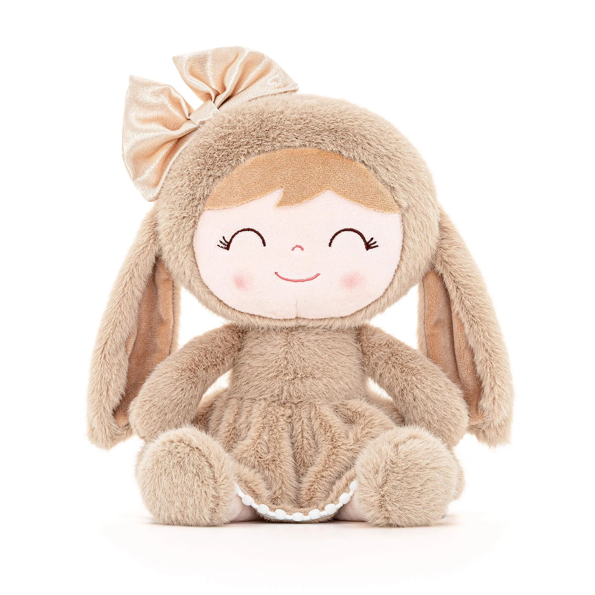 (US Only) Gloveleya 12-inch Baby Girl Gifts Plush Bunny Doll Series Brown