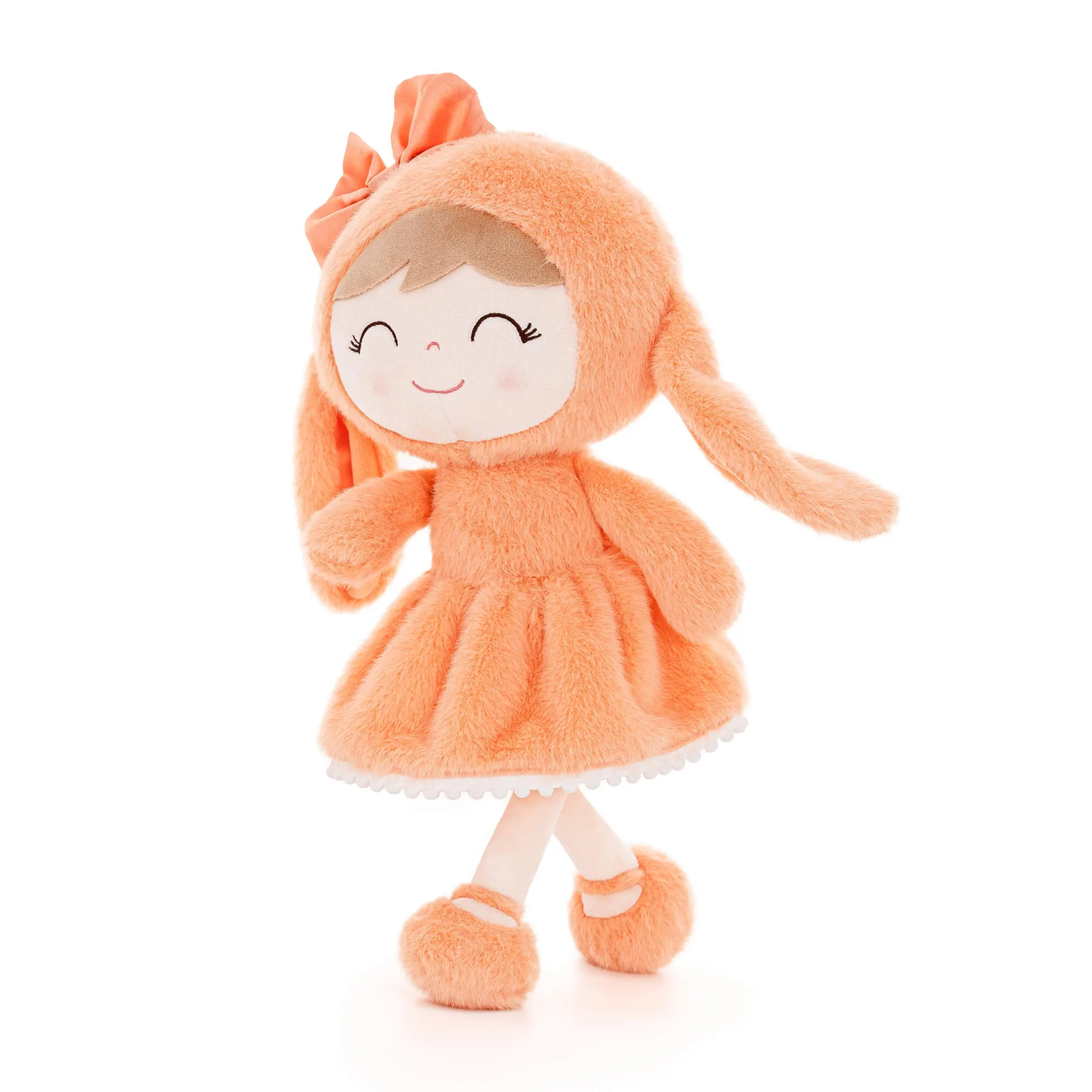 (US Only) Gloveleya 12-inch Baby Girl Gifts Plush Bunny Doll Series Orange
