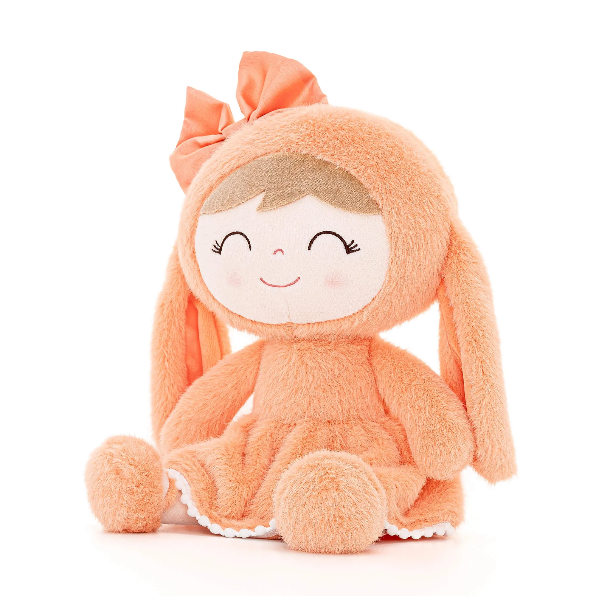 (US Only) Gloveleya 12-inch Baby Girl Gifts Plush Bunny Doll Series Orange