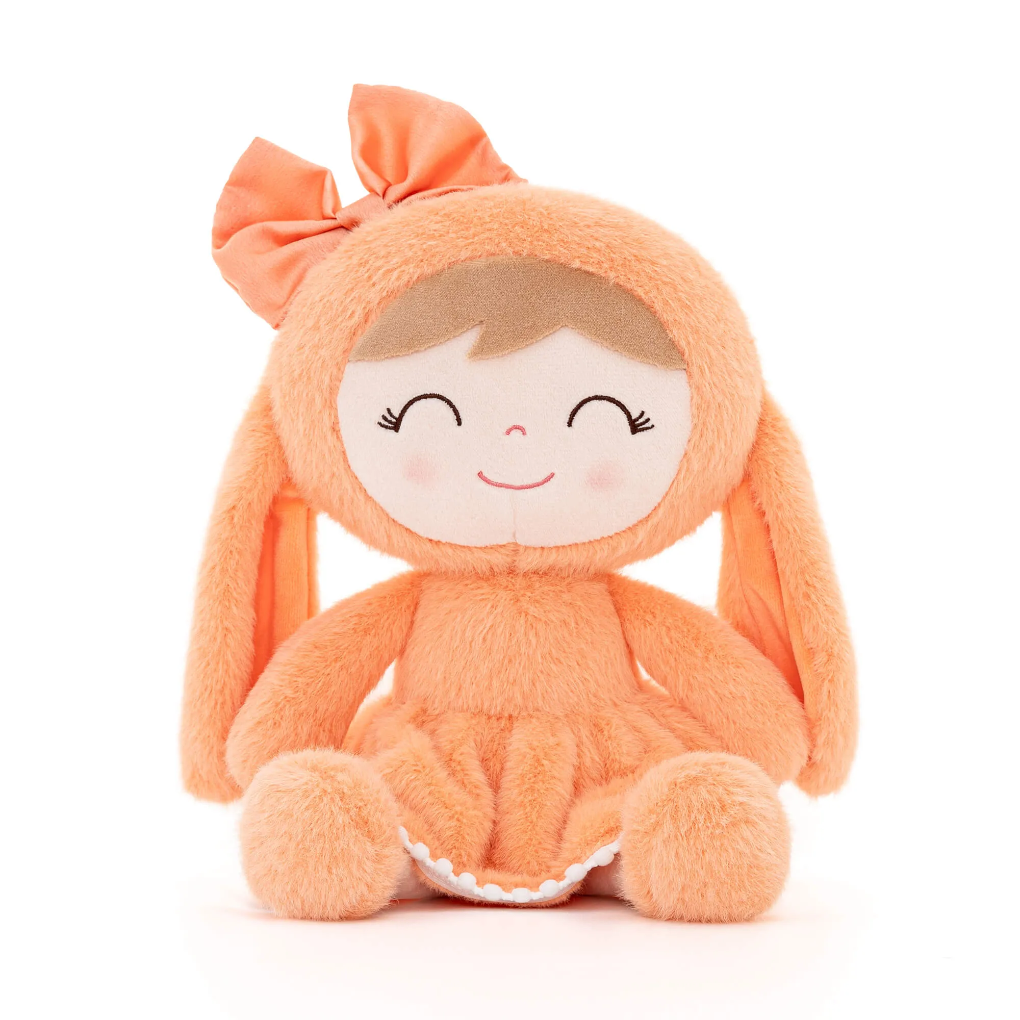 (US Only) Gloveleya 12-inch Baby Girl Gifts Plush Bunny Doll Series Orange
