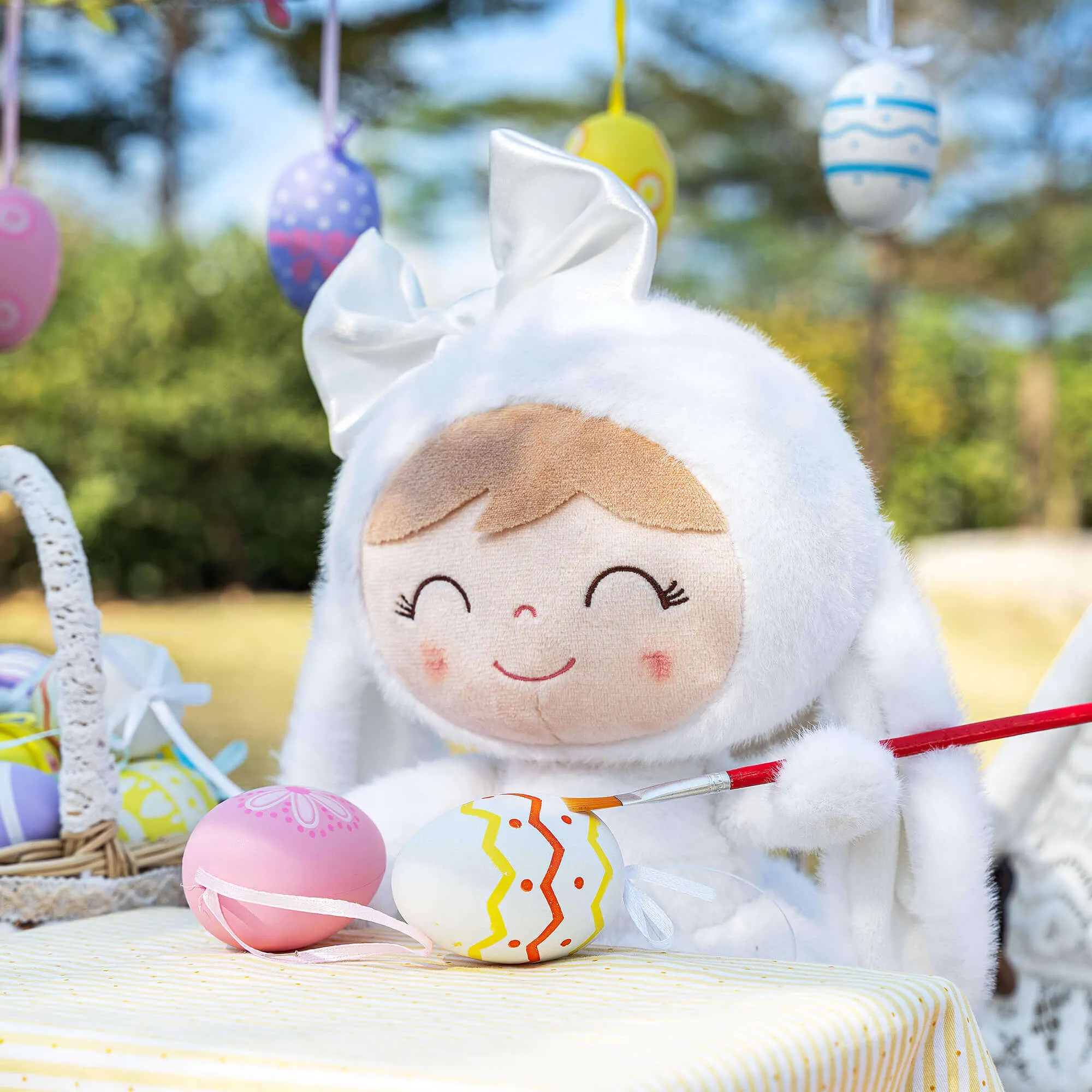 (US Only) Gloveleya 12-inch Baby Girl Gifts Plush Bunny Doll Series White