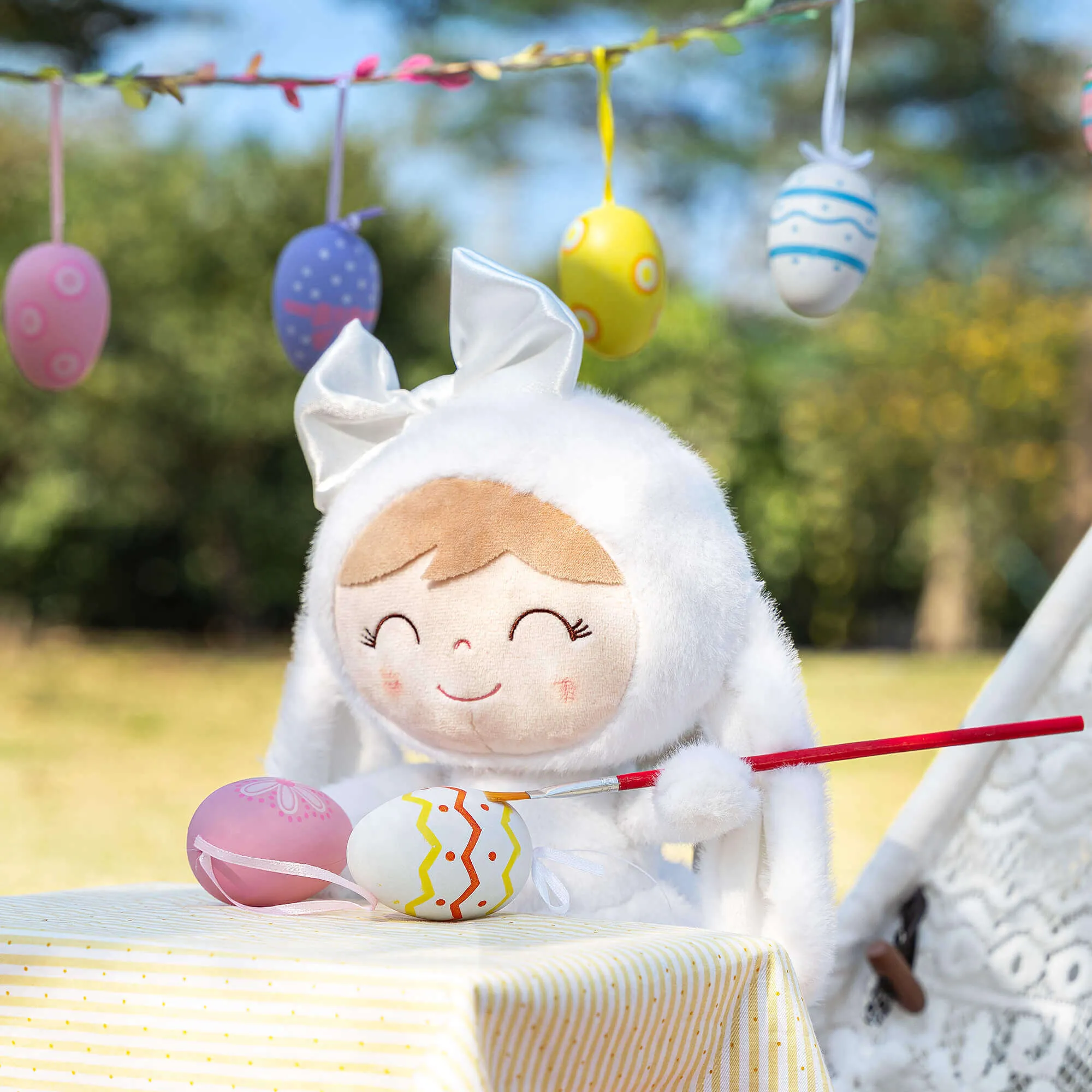 (US Only) Gloveleya 12-inch Baby Girl Gifts Plush Bunny Doll Series White