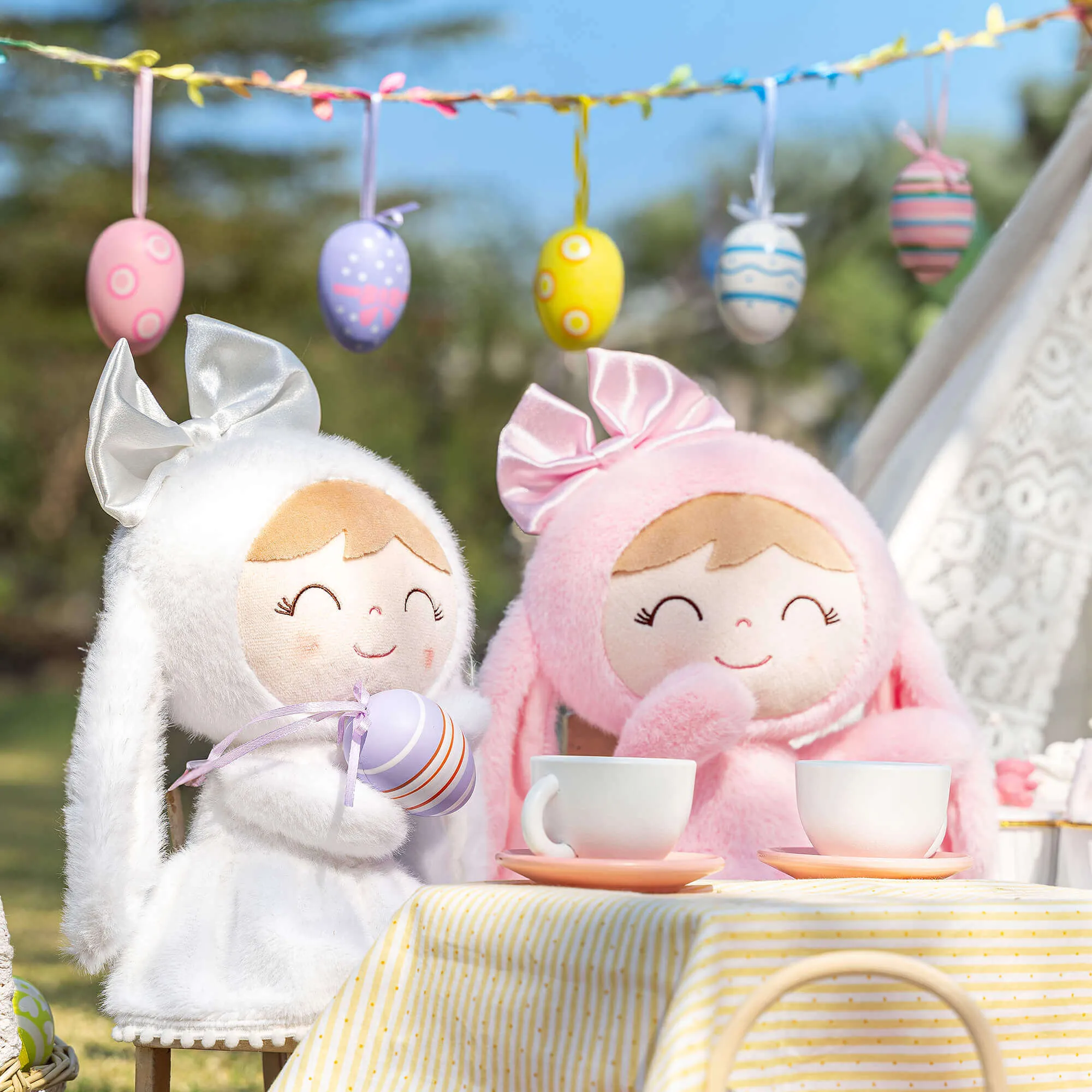 (US Only) Gloveleya 12-inch Baby Girl Gifts Plush Bunny Doll Series White