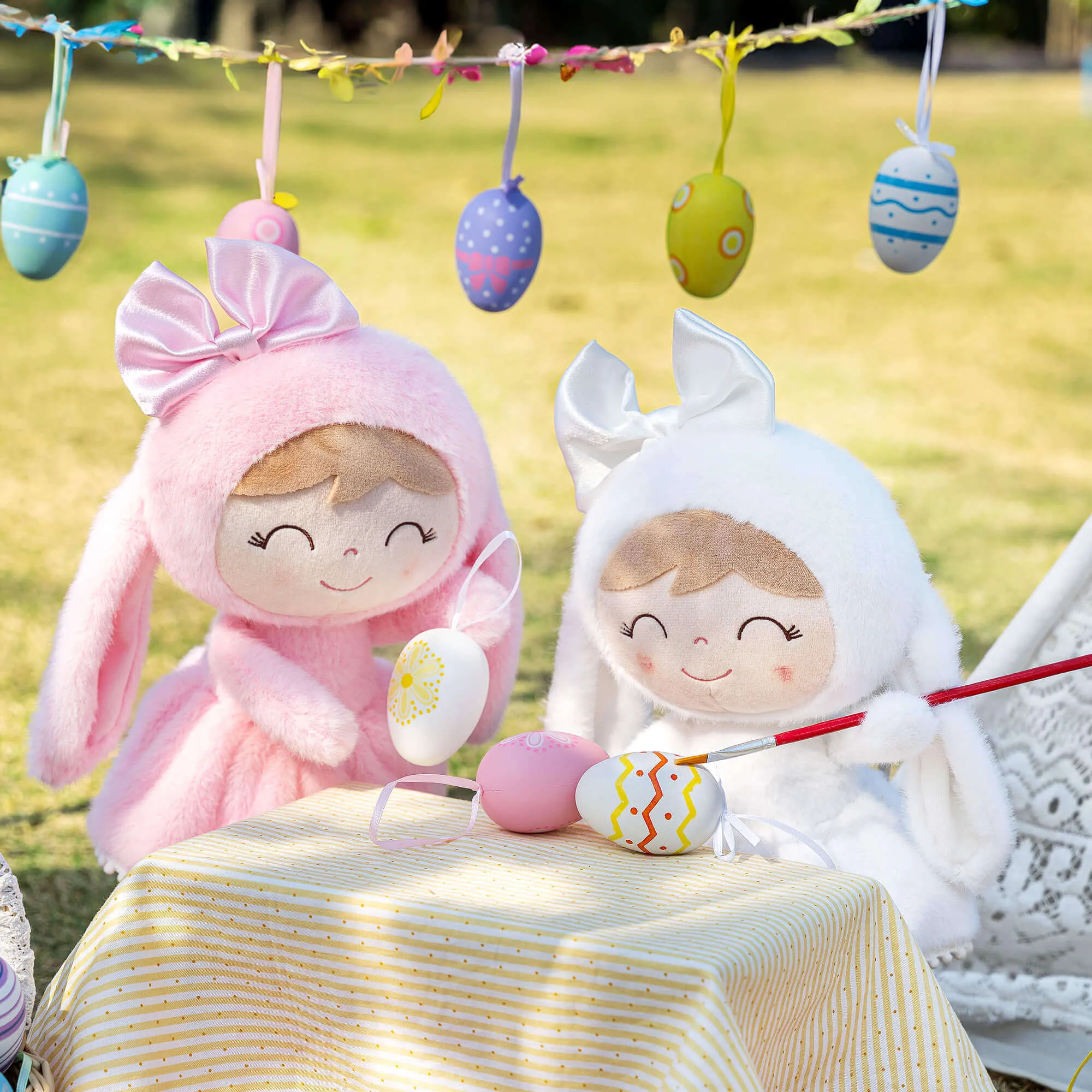(US Only) Gloveleya 12-inch Baby Girl Gifts Plush Bunny Doll Series White