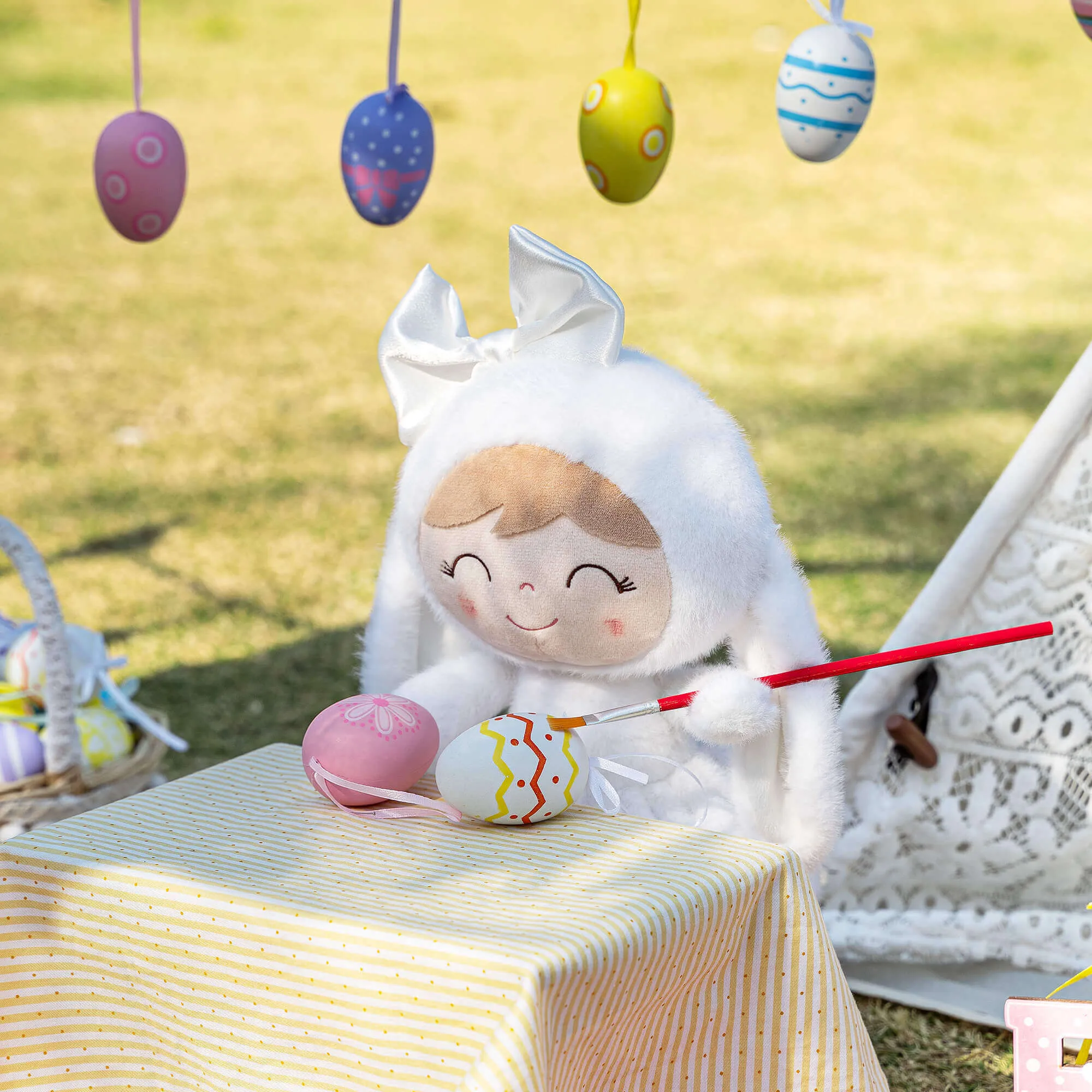 (US Only) Gloveleya 12-inch Baby Girl Gifts Plush Bunny Doll Series White