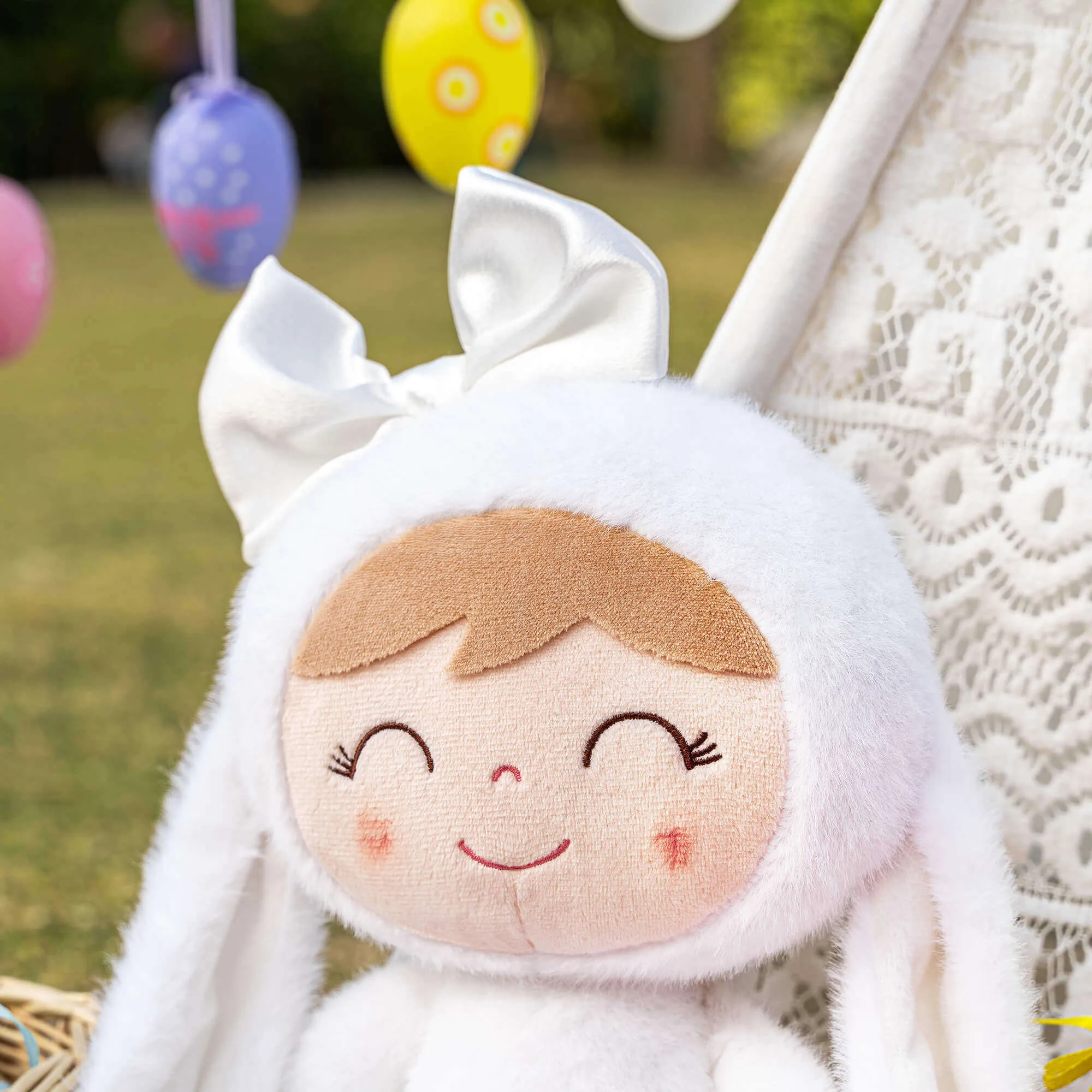 (US Only) Gloveleya 12-inch Baby Girl Gifts Plush Bunny Doll Series White