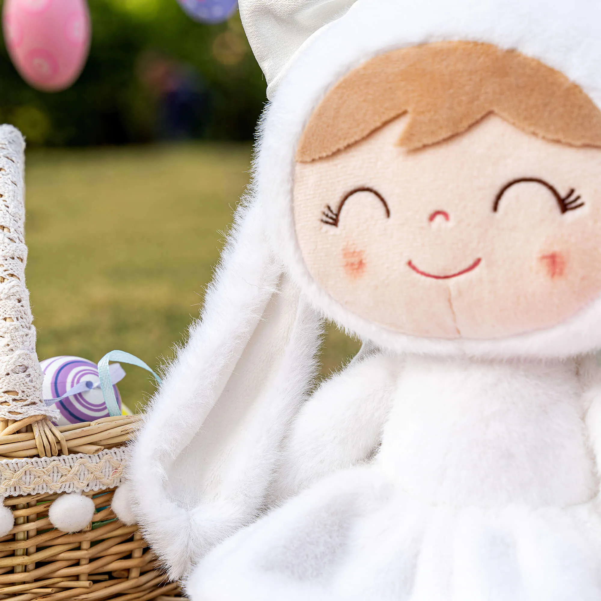 (US Only) Gloveleya 12-inch Baby Girl Gifts Plush Bunny Doll Series White