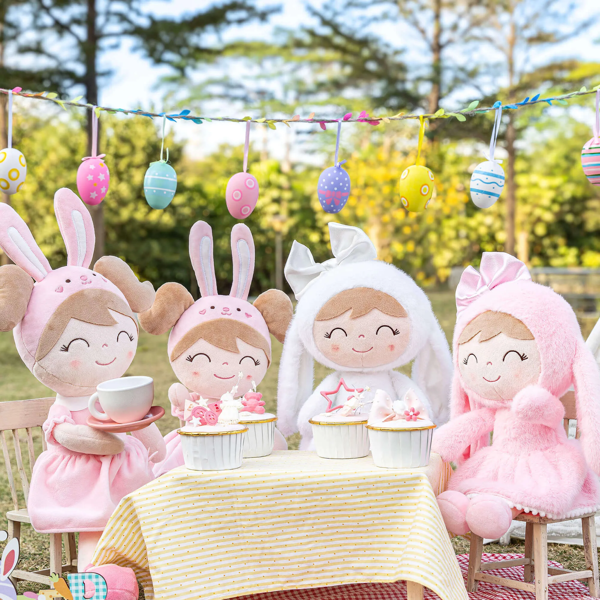 (US Only) Gloveleya 12-inch Baby Girl Gifts Plush Bunny Doll Series White
