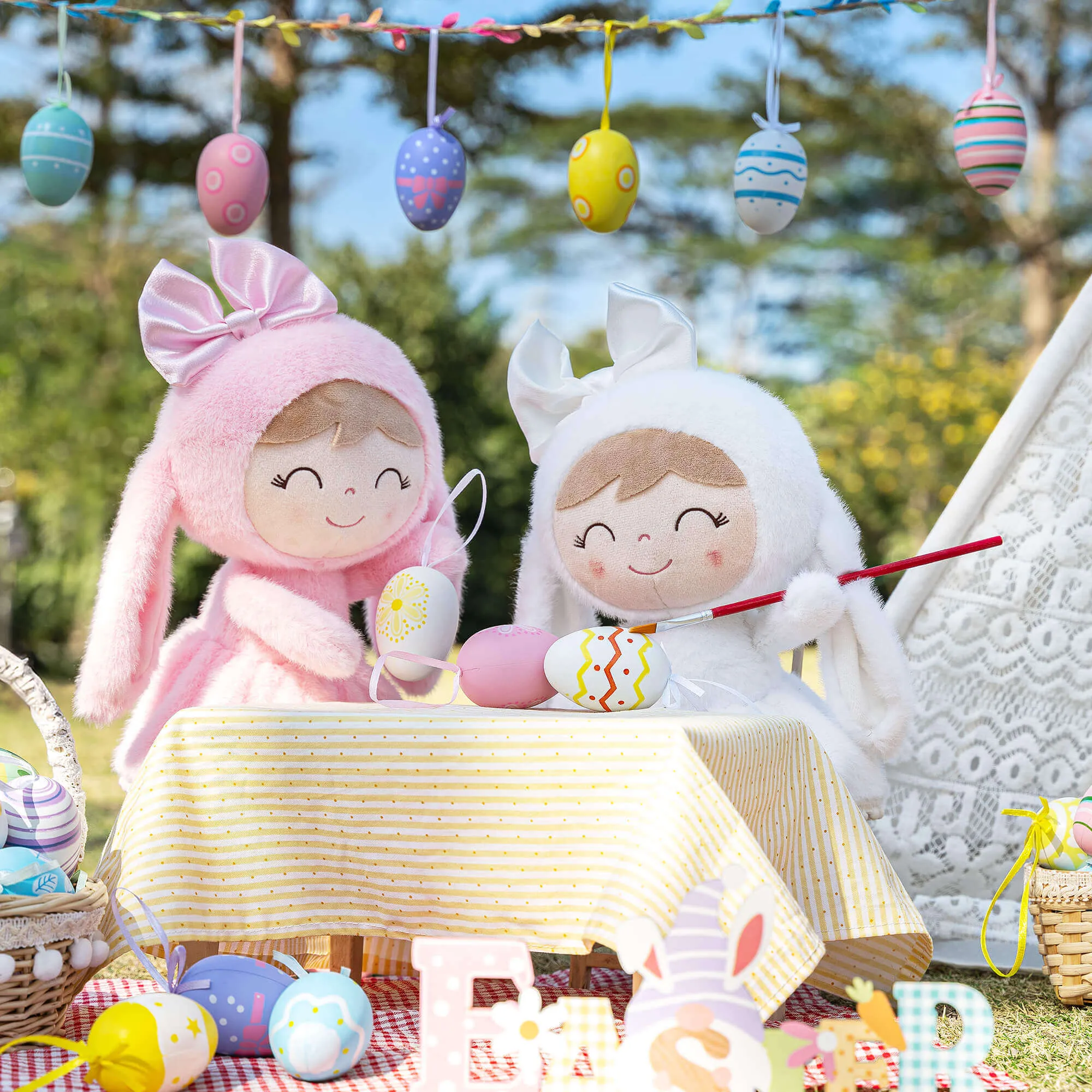 (US Only) Gloveleya 12-inch Baby Girl Gifts Plush Bunny Doll Series White